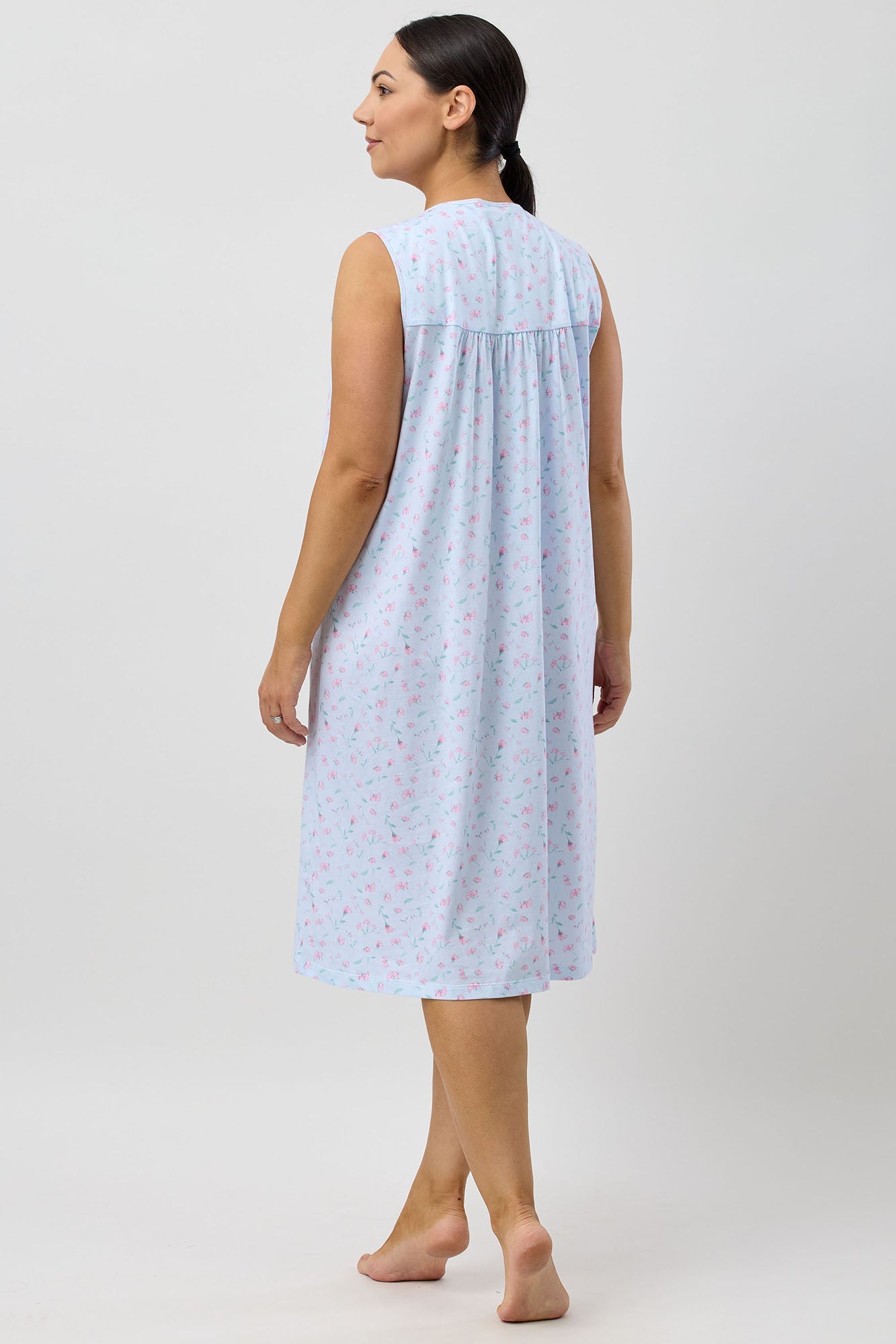 PEONY SLEEVELESS NIGHTIE BLUE - SK418P5