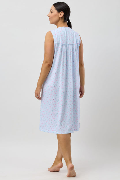 PEONY SLEEVELESS NIGHTIE BLUE - SK418P5