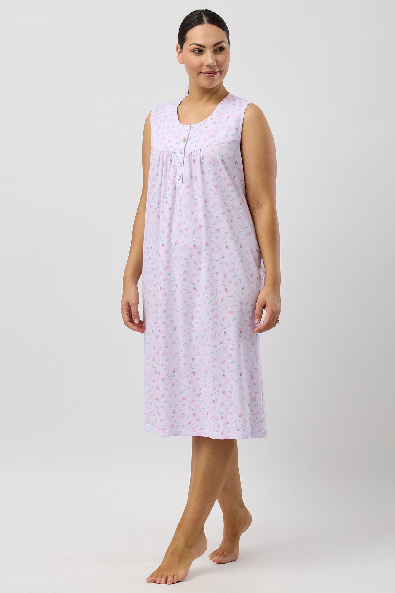 PEONY SLEEVELESS NIGHTIE PINK - SK418P5