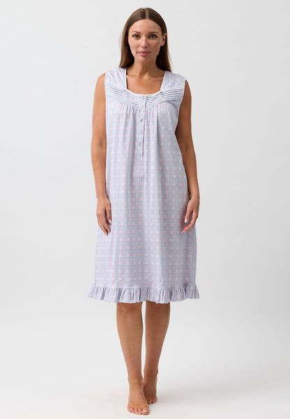 BATIK SLEEVELESS NIGHTIE SAGE - SK421B6