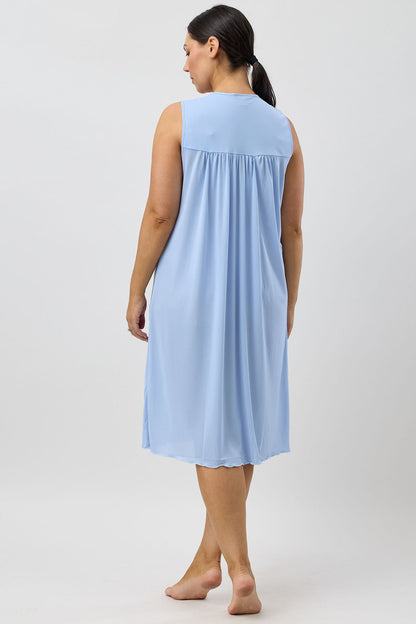 TRILOBAL SLEEVELESS NIGHTIE CORNFLOWER - SK425T5