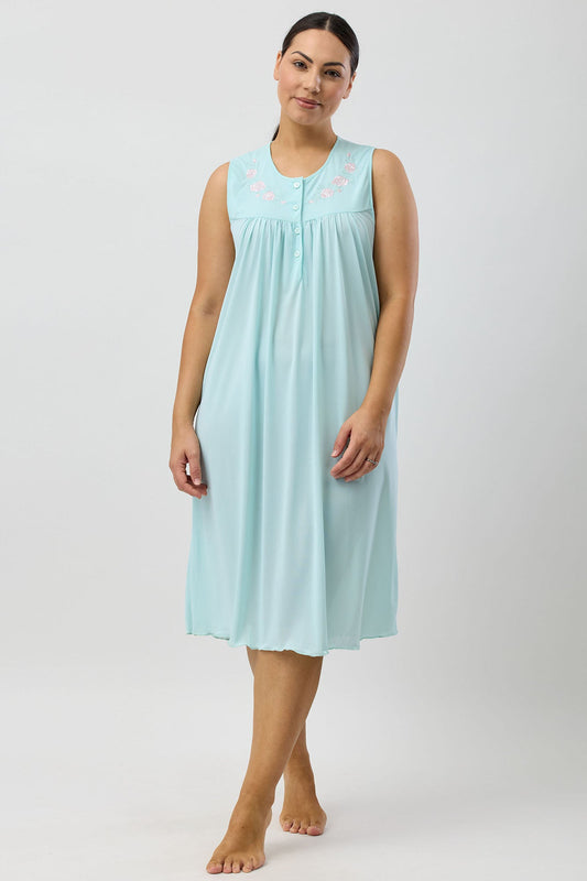 TRILOBAL SLEEVELESS NIGHTIE MINT - SK425T5