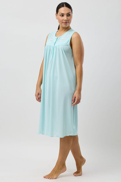 TRILOBAL SLEEVELESS NIGHTIE MINT - SK425T5
