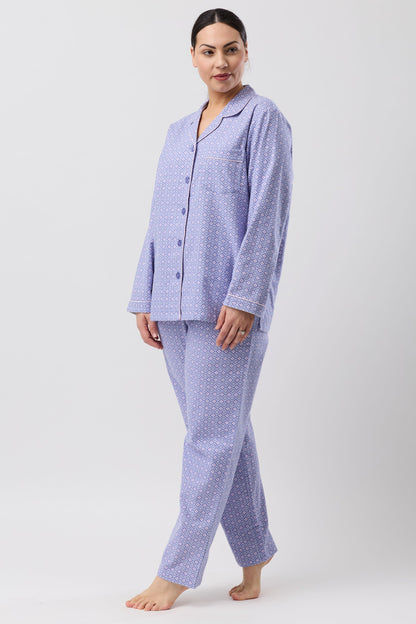 FLEUR DE LYS PJ SET INDIGO - SK500F6