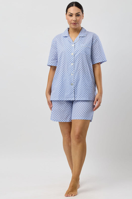 GEO SHORT PJ SET DENIM - SK506G5