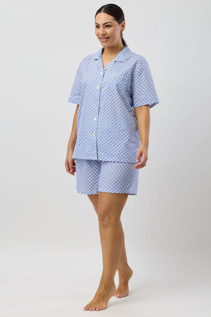 GEO SHORT PJ SET DENIM - SK506G5