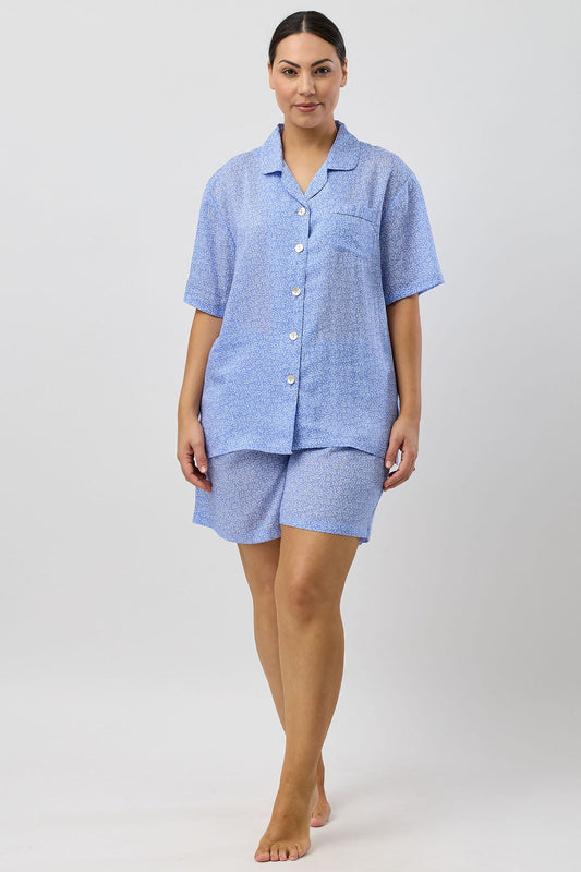 FOLIAGE SHORT PJ SET BLUE - SK511F5