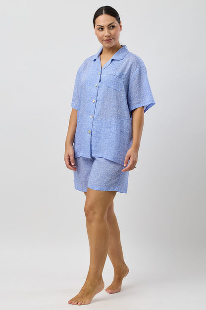 FOLIAGE SHORT PJ SET BLUE - SK511F5