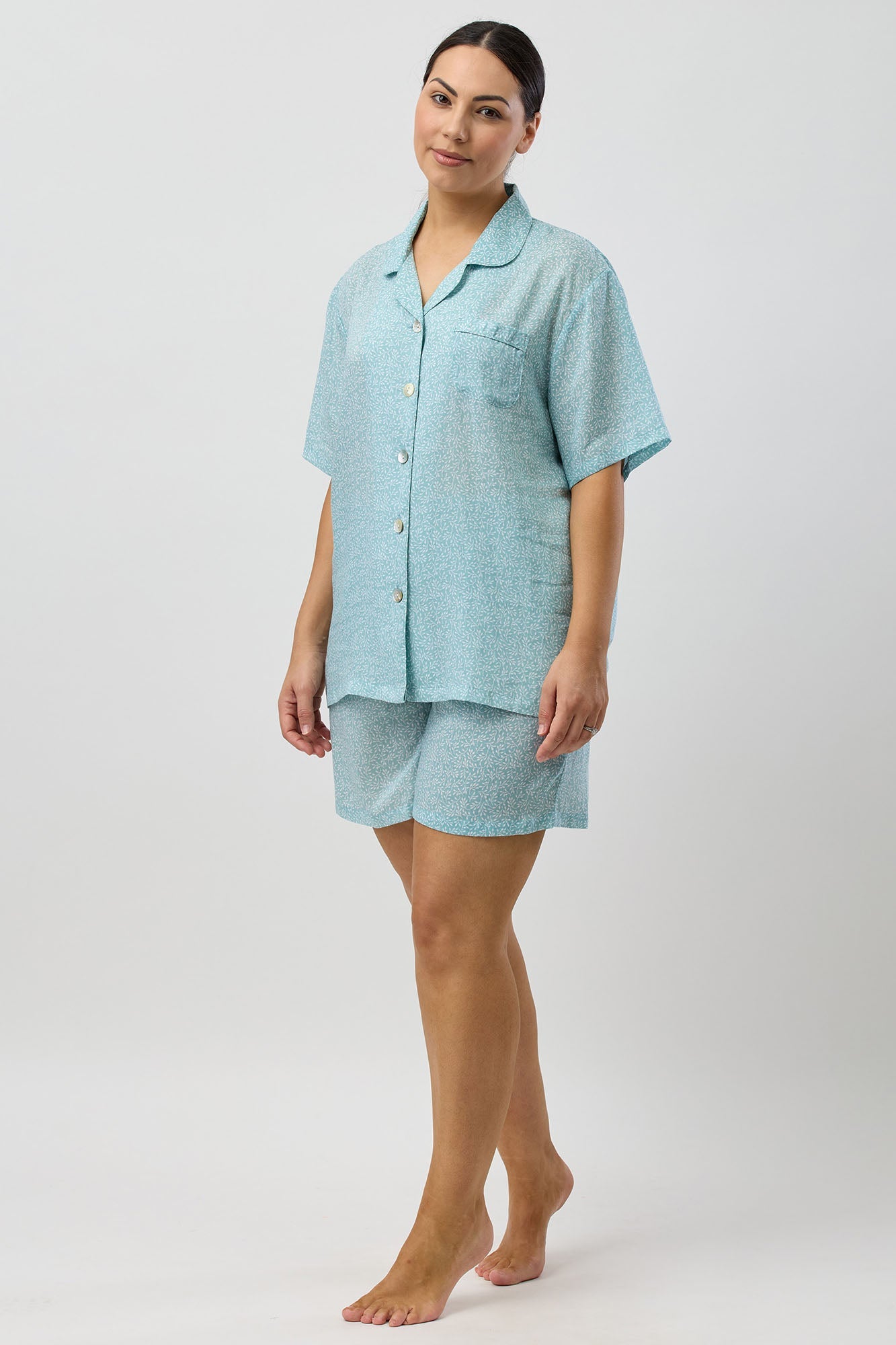FOLIAGE SHORT PJ SET JADE - SK511F5