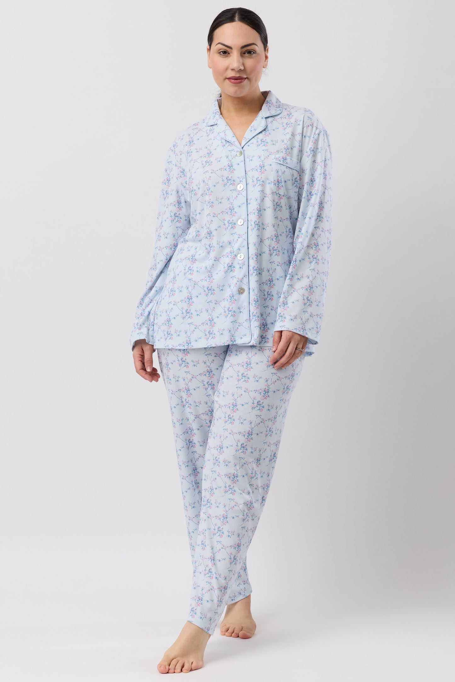 CHERRY BLOSSOM PJ SET BLUE - SK515C6