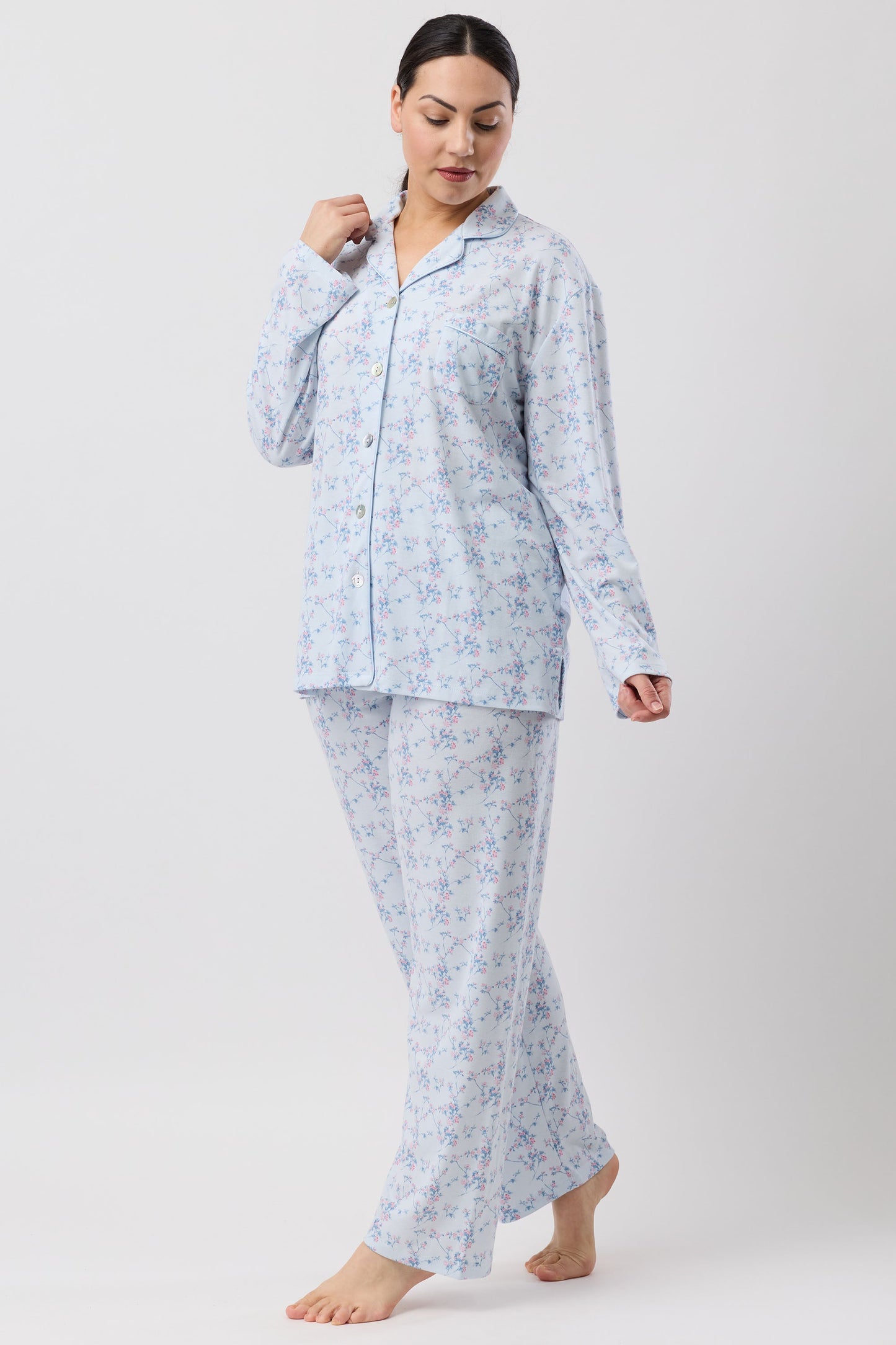 CHERRY BLOSSOM PJ SET BLUE - SK515C6