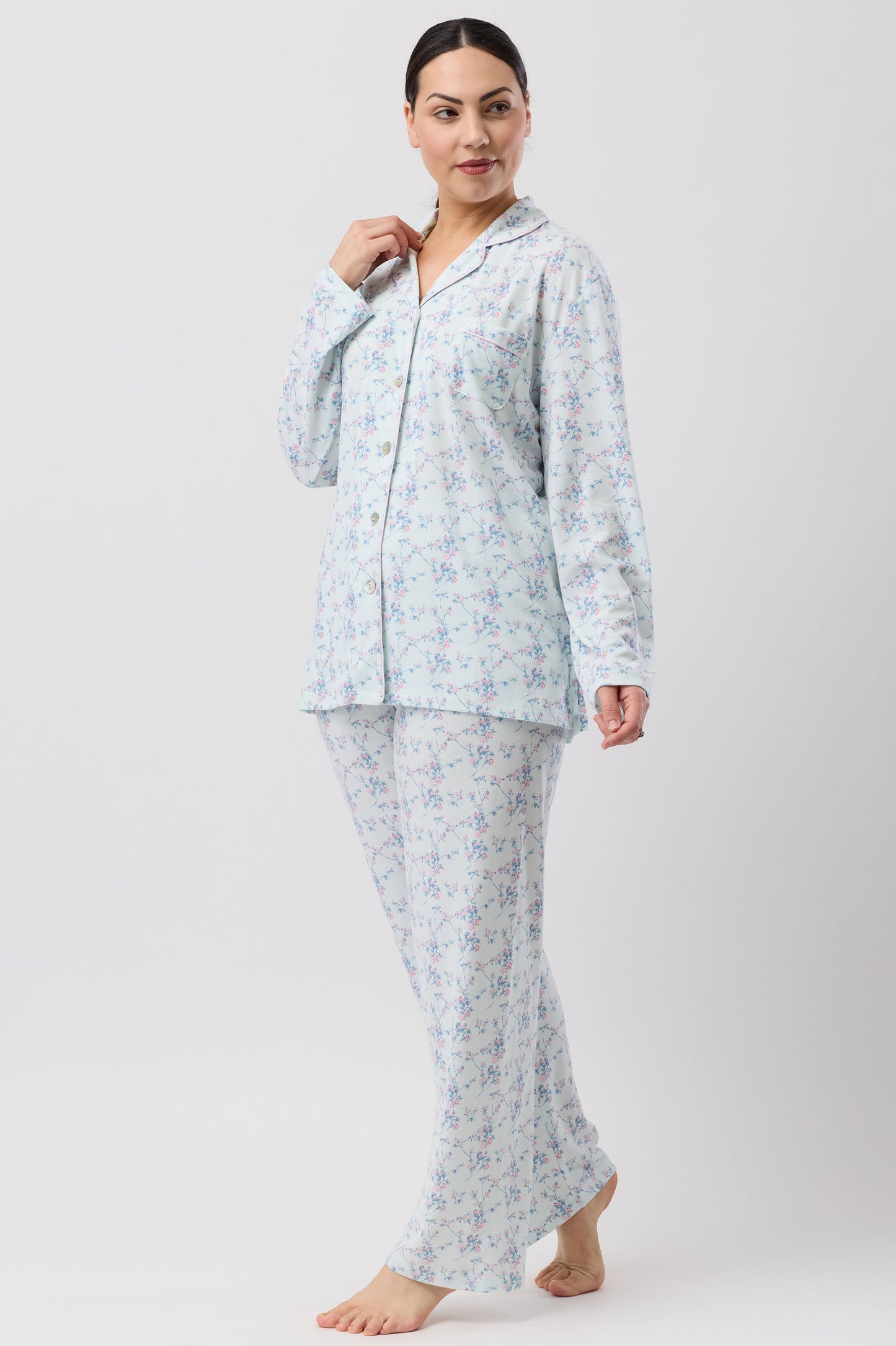 CHERRY BLOSSOM PJ SET MINT - SK515C6
