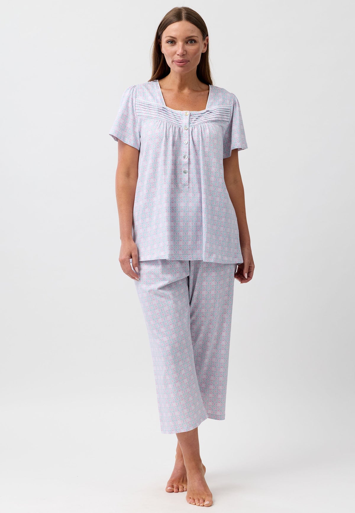 BATIK 3/4 PJ SET SAGE - SK521B6