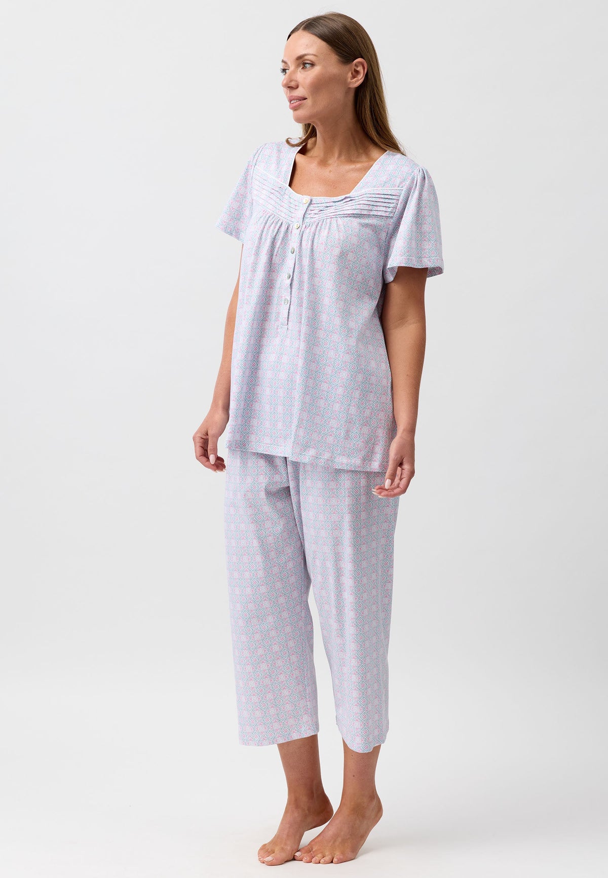 BATIK 3/4 PJ SET SAGE - SK521B6