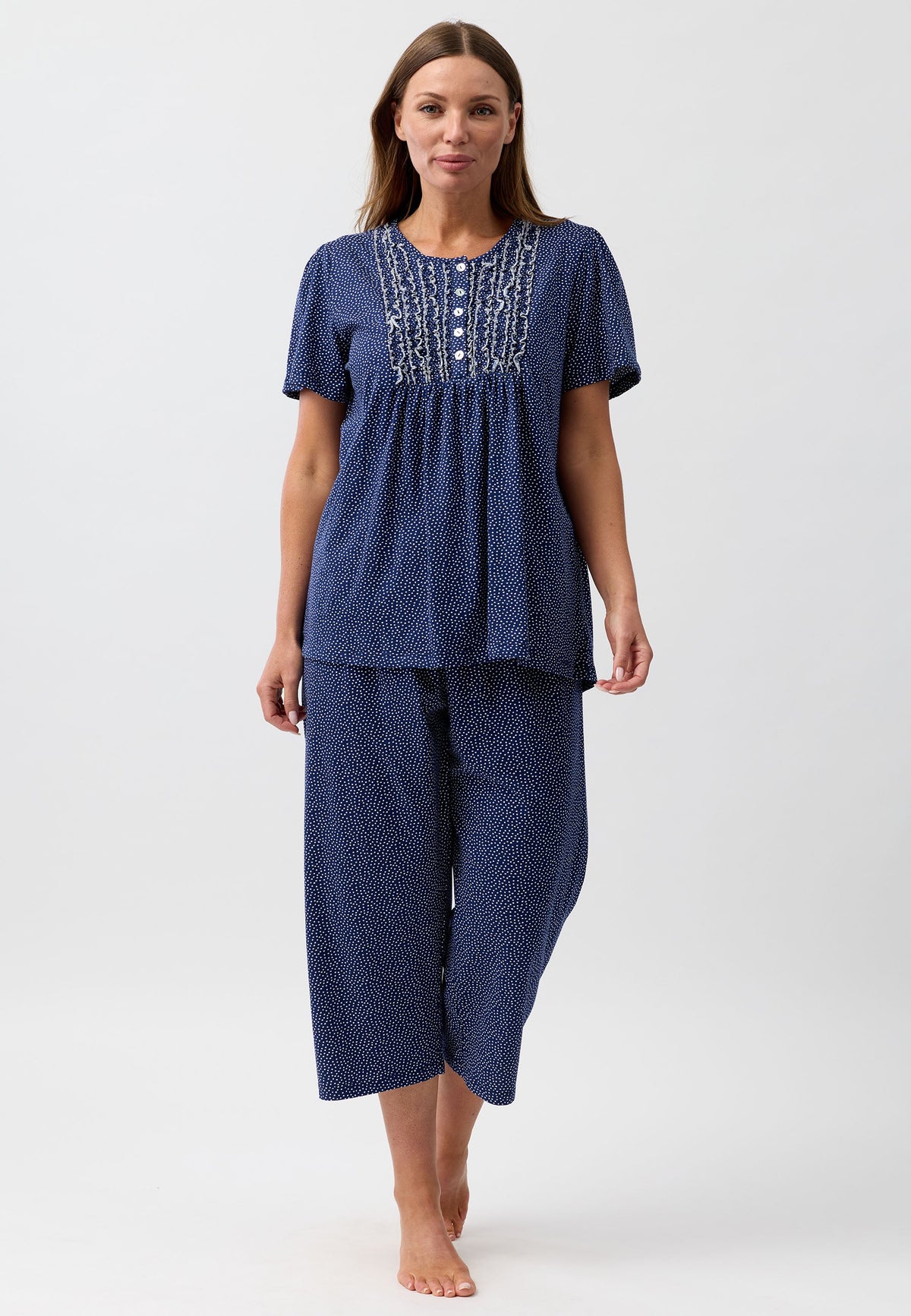 CONFETTI 3/4 PJ SET NAVY - SK527CS6