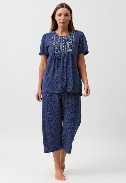 CONFETTI 3/4 PJ SET NAVY - SK527CS6