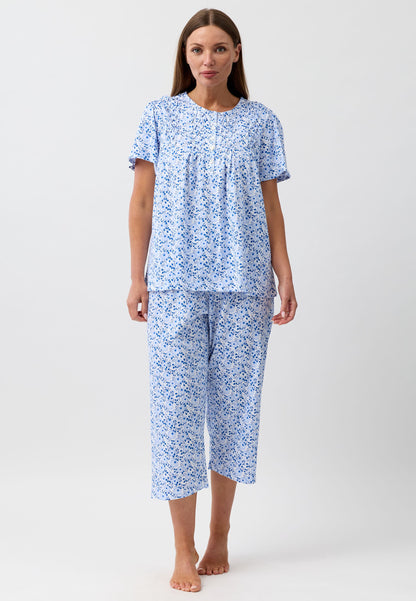 CAMELLIA 3/4 PJ SET BLUE - SK528C6
