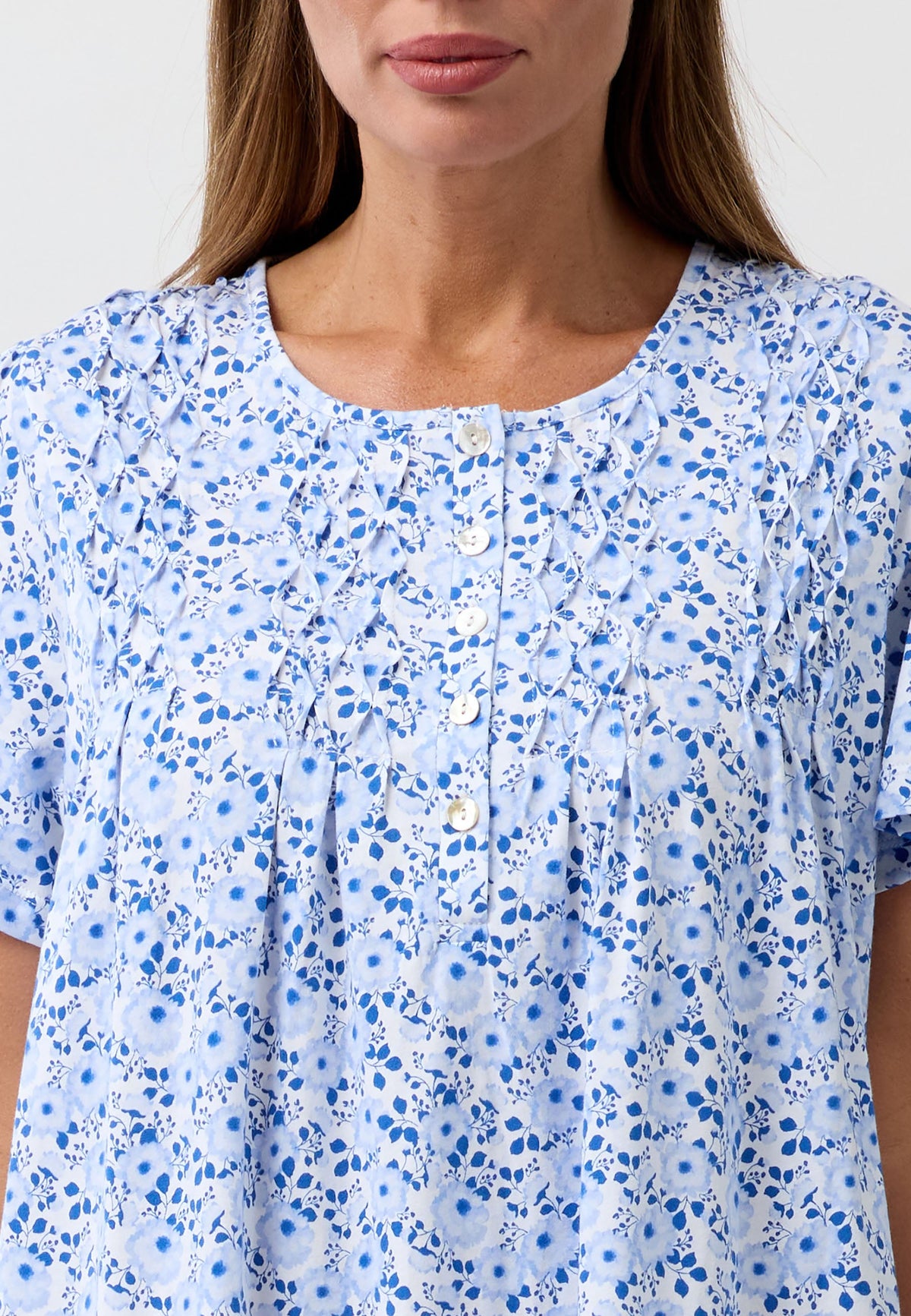 CAMELLIA 3/4 PJ SET BLUE - SK528C6