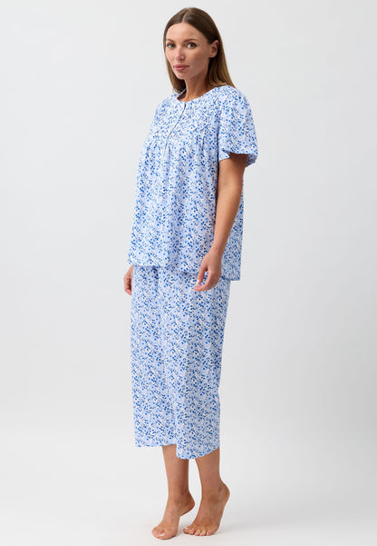 CAMELLIA 3/4 PJ SET BLUE - SK528C6