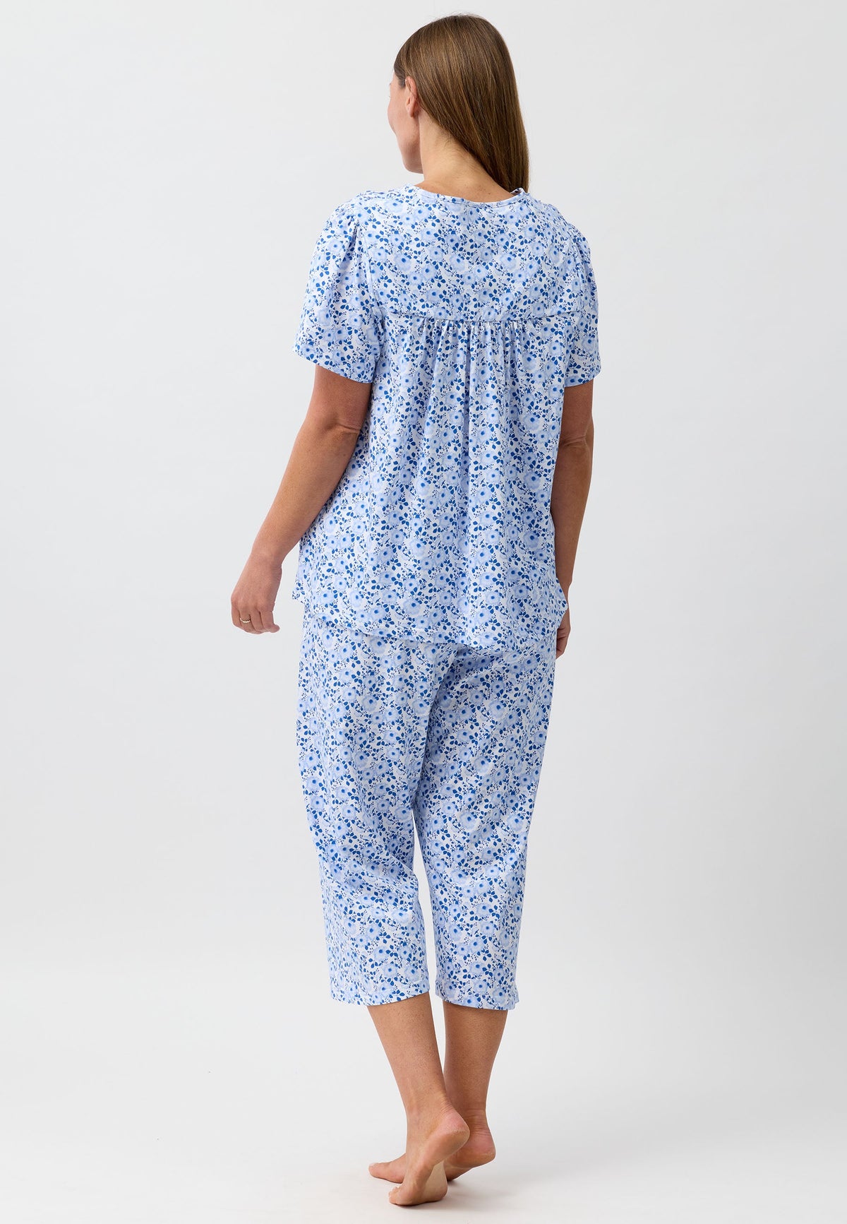 CAMELLIA 3/4 PJ SET BLUE - SK528C6