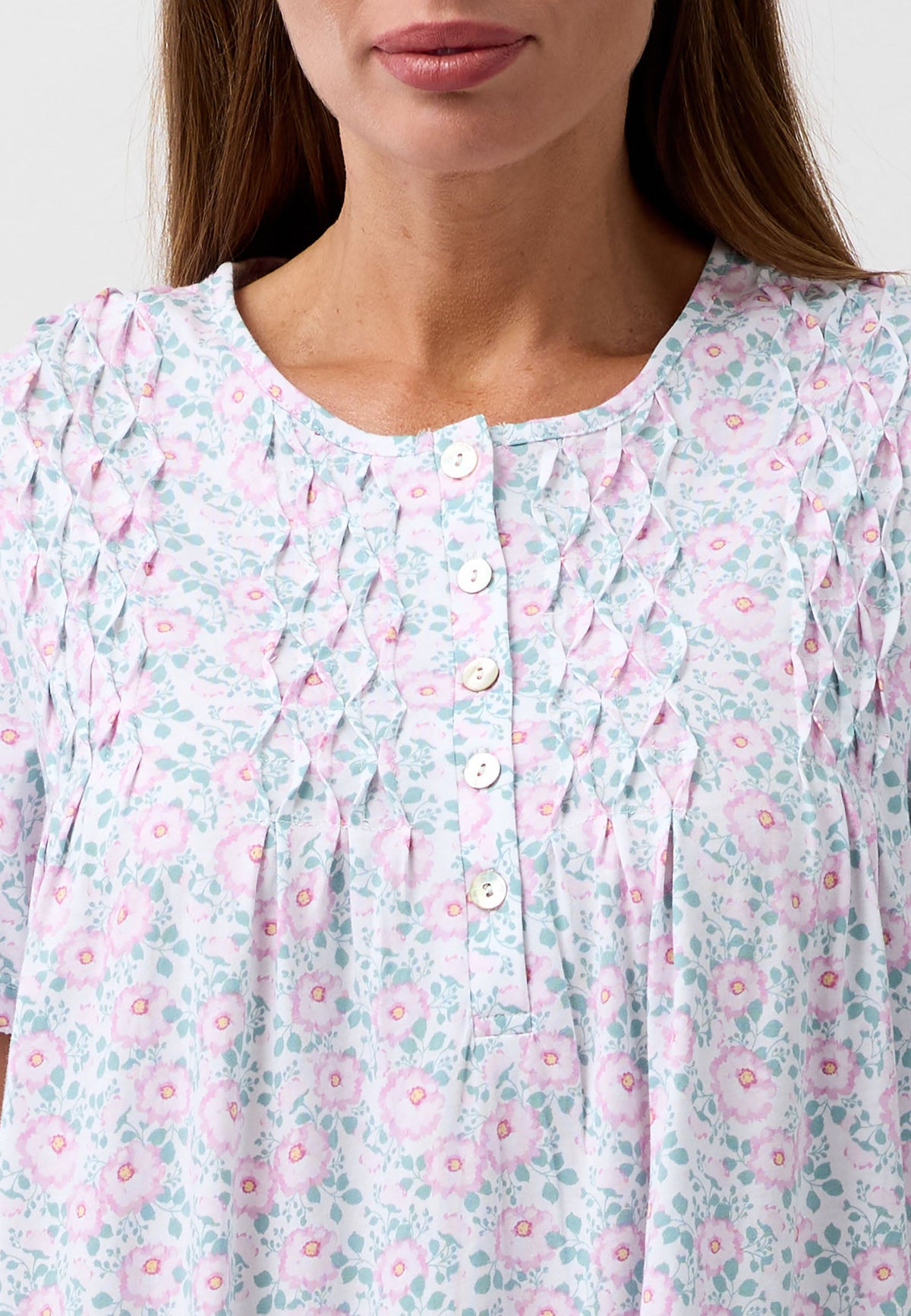 CAMELLIA 3/4 PJ SET PINK - SK528C6