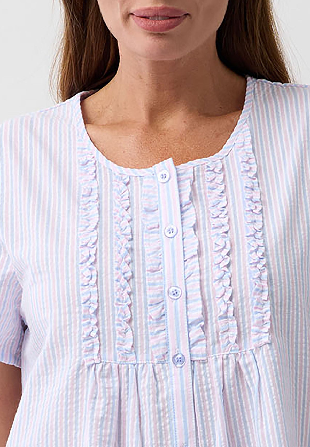 STRIPE 3/4 PJ SET PINK - SK529S6