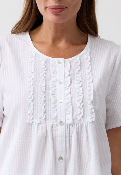 WHITE 3/4 PJ SET WHITE - SK529W6