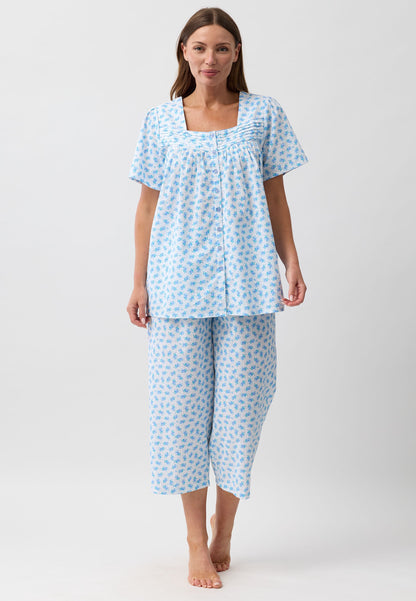 ROSEBUD 3/4 PJ SET BLUE - SK530R6