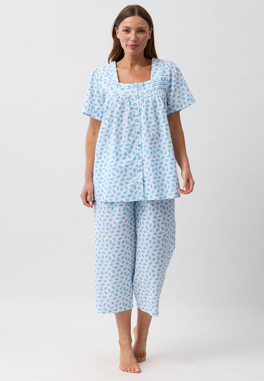 ROSEBUD 3/4 PJ SET BLUE - SK530R6