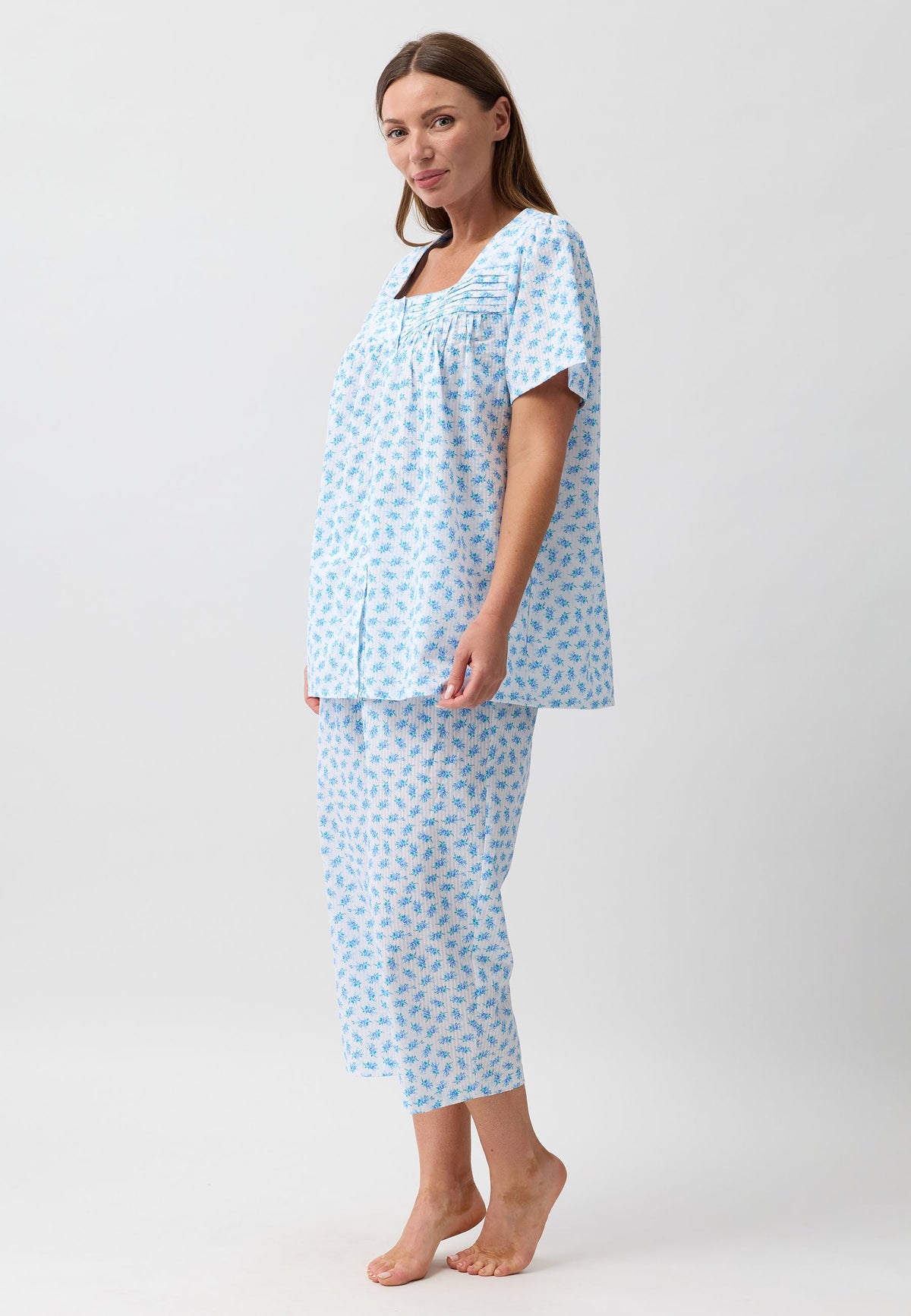 ROSEBUD 3/4 PJ SET BLUE - SK530R6