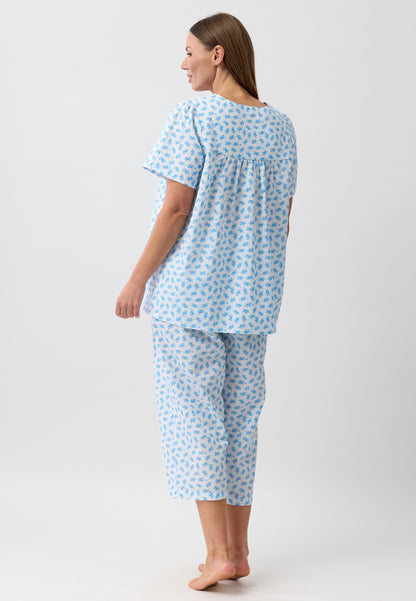 ROSEBUD 3/4 PJ SET BLUE - SK530R6