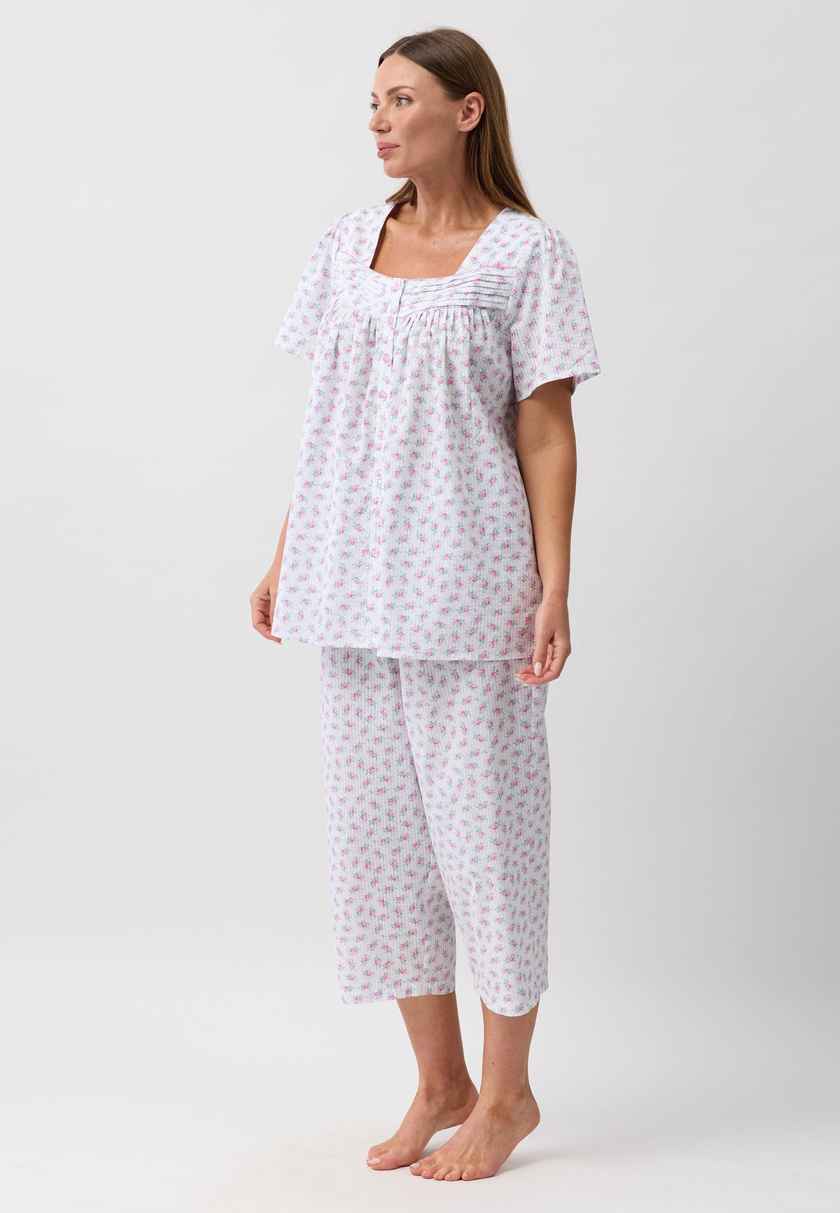 ROSEBUD 3/4 PJ SET PINK - SK530R6