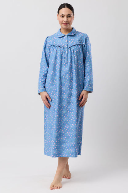 ROSE SPOT COLLAR NIGHTIE DENIM - SK618R6