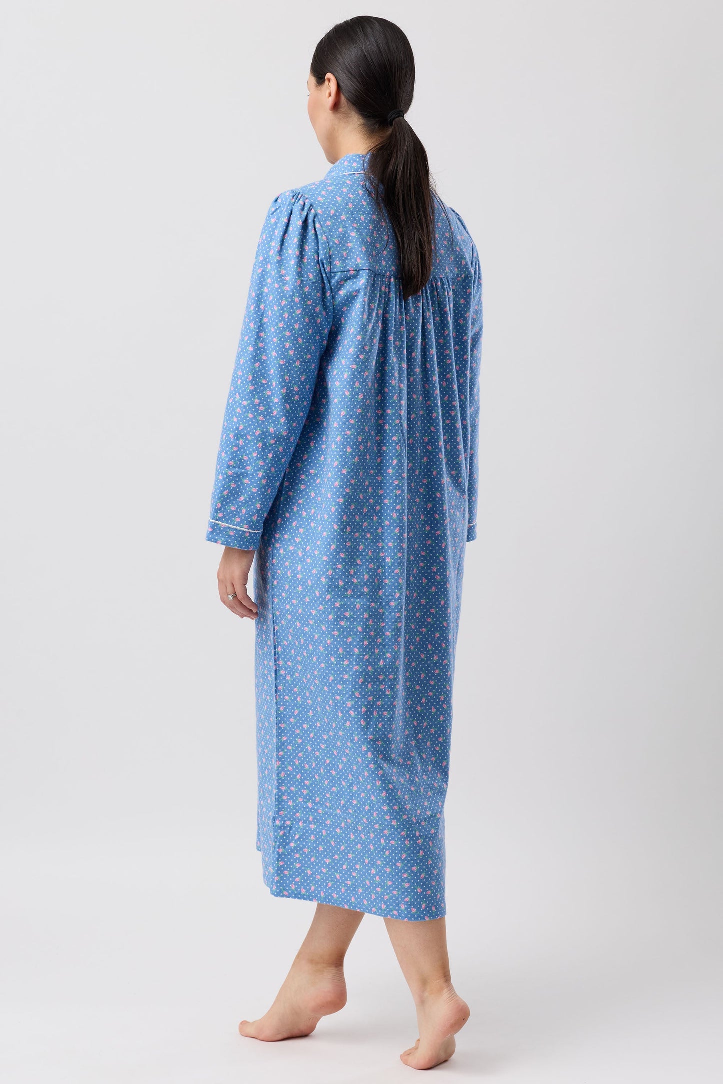 ROSE SPOT COLLAR NIGHTIE DENIM - SK618R6