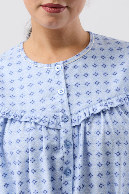 FLEUR DE LYS NIGHTIE BLUE - SK625F6