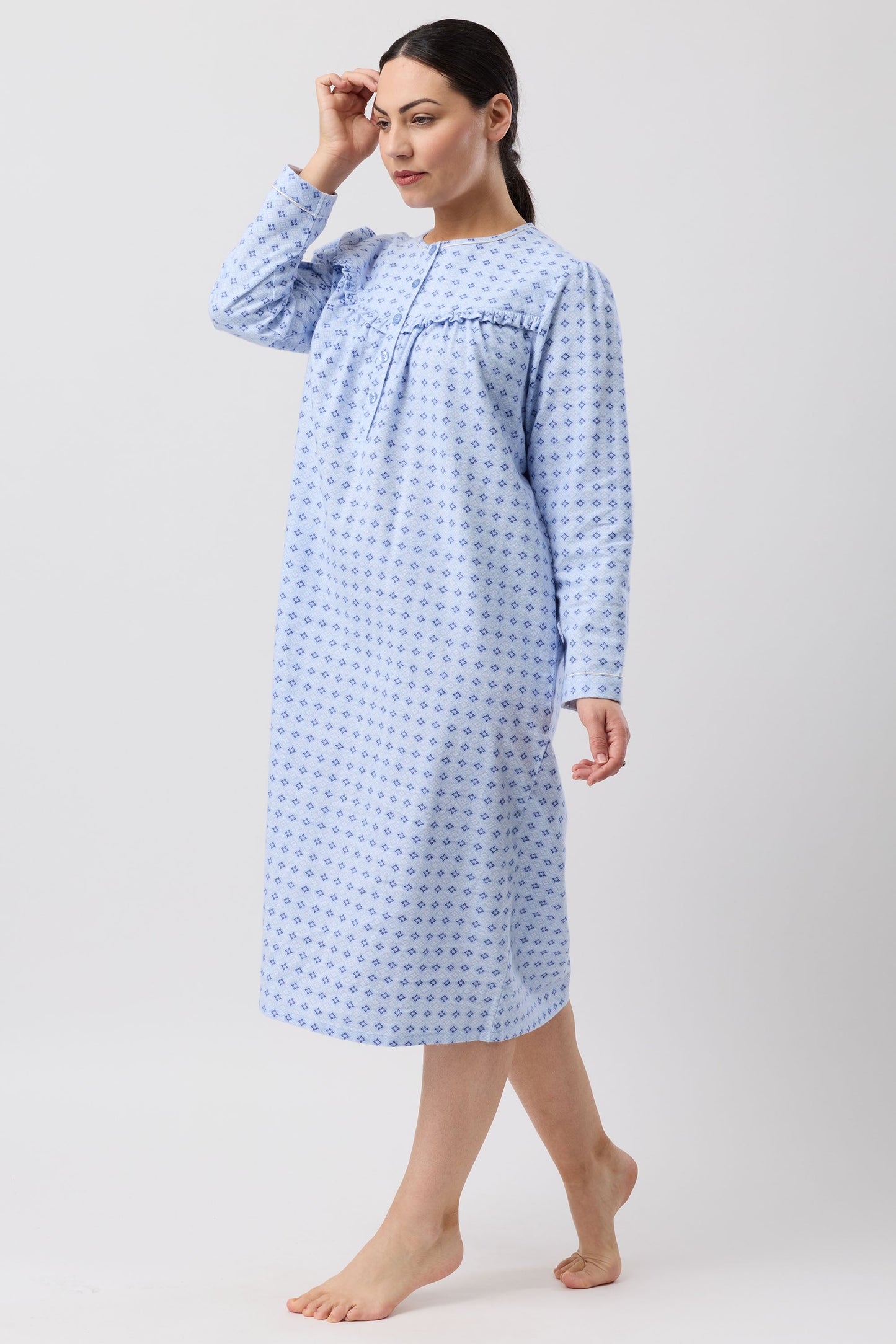 FLEUR DE LYS NIGHTIE BLUE - SK625F6