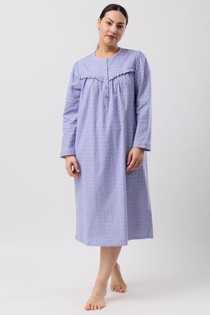 FLEUR DE LYS NIGHTIE INDIGO - SK625F6