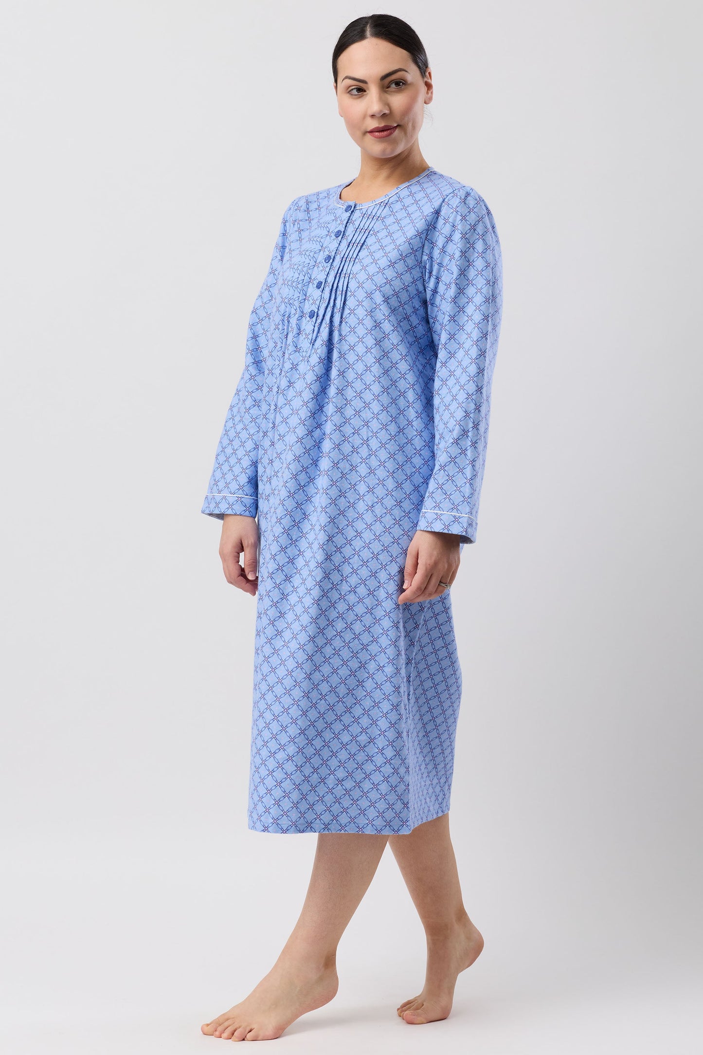 LATTICE NIGHTIE BLUE - SK628L6