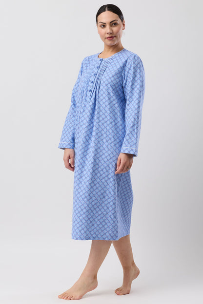 LATTICE NIGHTIE BLUE - SK628L6