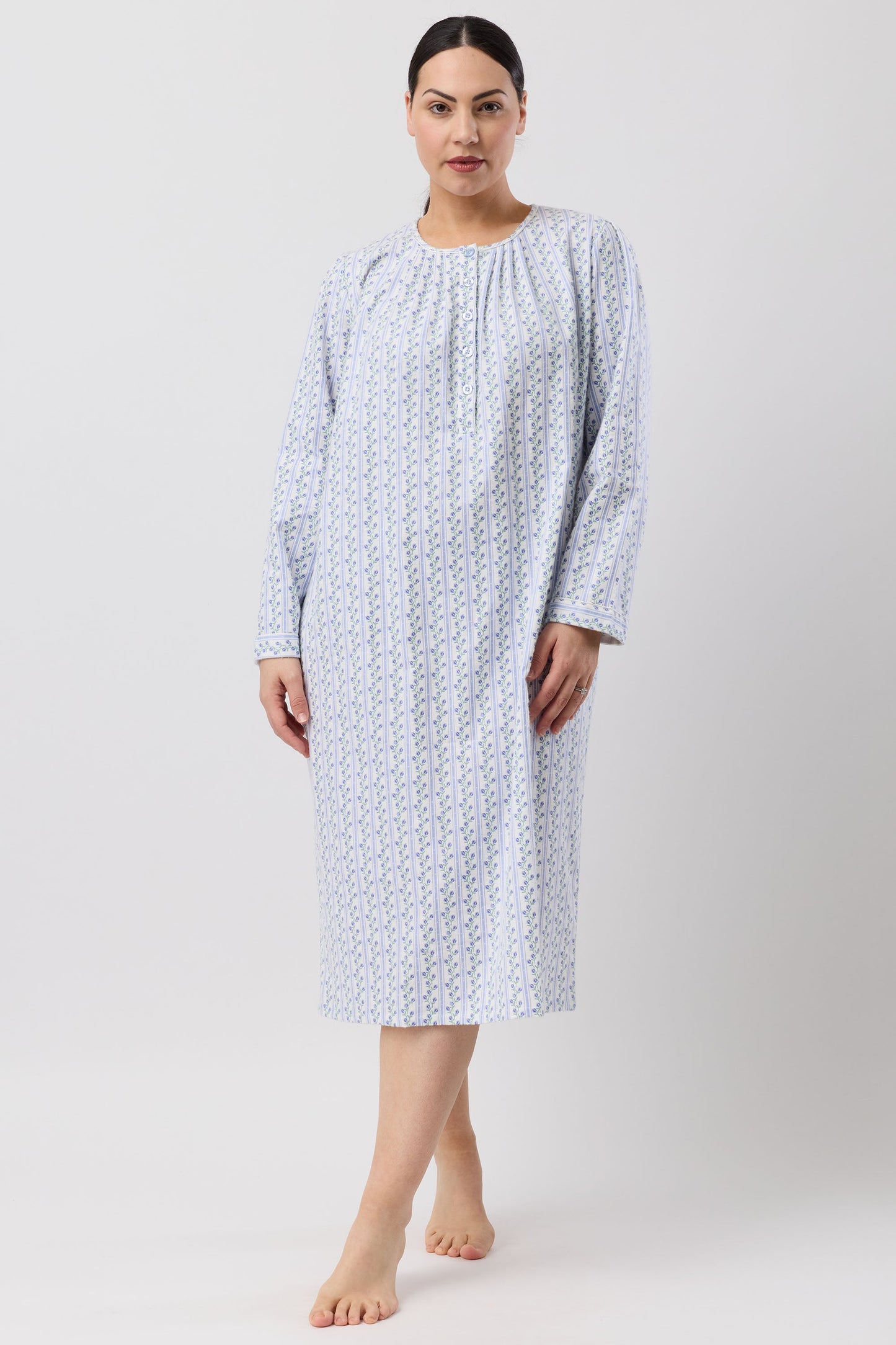 TULIP STRIPE NIGHTIE BLUE - SK628T6