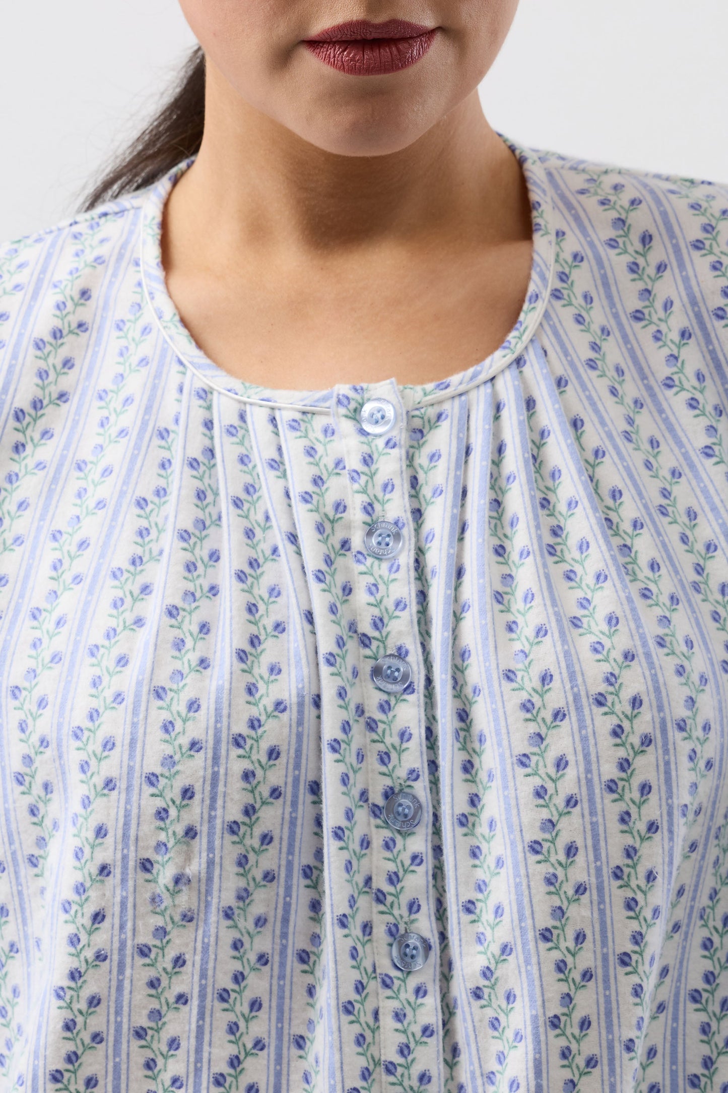 TULIP STRIPE NIGHTIE BLUE - SK628T6