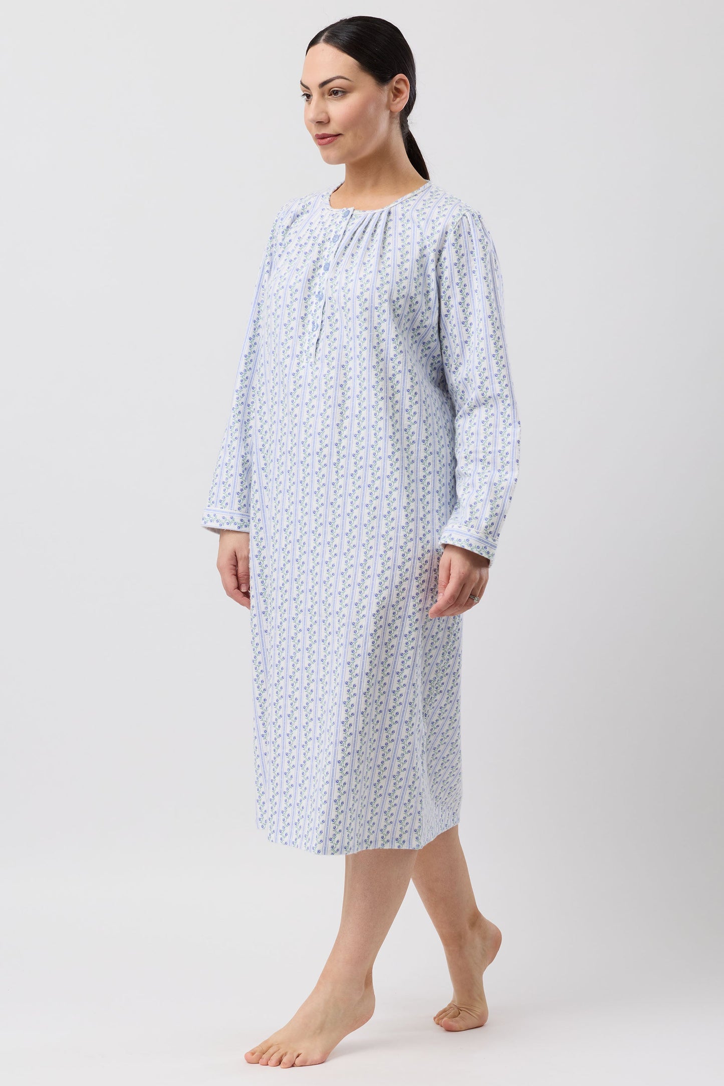 TULIP STRIPE NIGHTIE BLUE - SK628T6