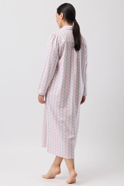 TULIP STRIPE COLLAR NIGHTIE PINK - SK629T6