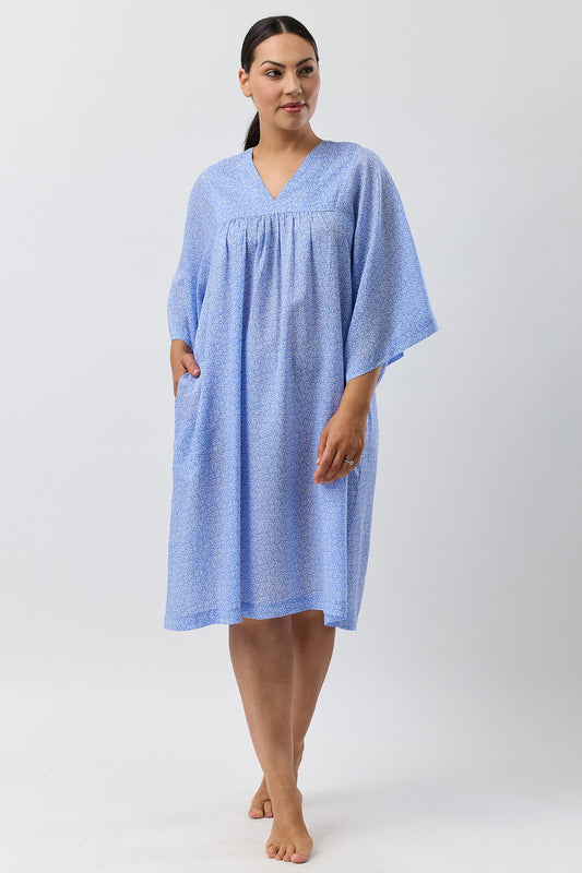FOLIAGE SLEEP KAFTAN BLUE - SK705F5