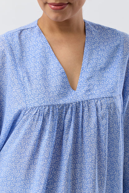 FOLIAGE SLEEP KAFTAN BLUE - SK705F5