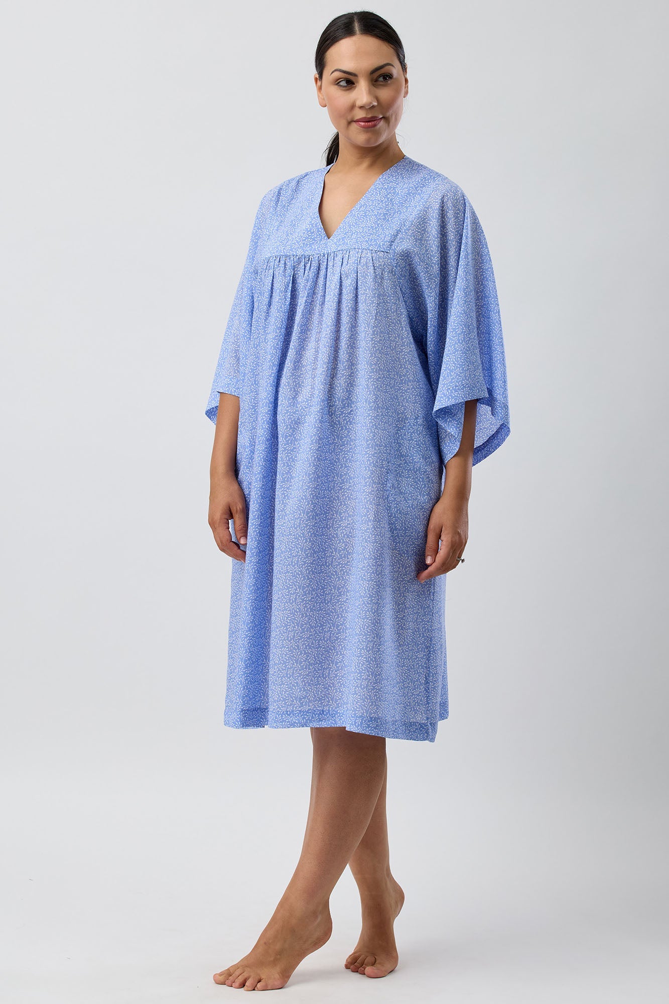FOLIAGE SLEEP KAFTAN BLUE - SK705F5