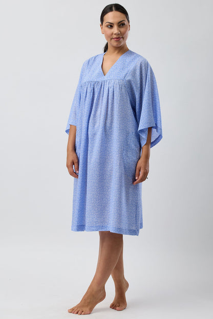FOLIAGE SLEEP KAFTAN BLUE - SK705F5