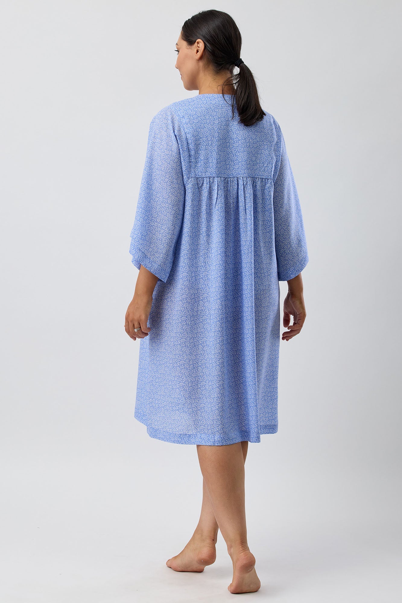 FOLIAGE SLEEP KAFTAN BLUE - SK705F5