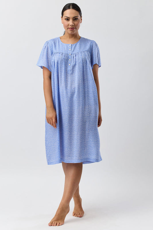 FOLIAGE NIGHTIE BLUE - SK709F5