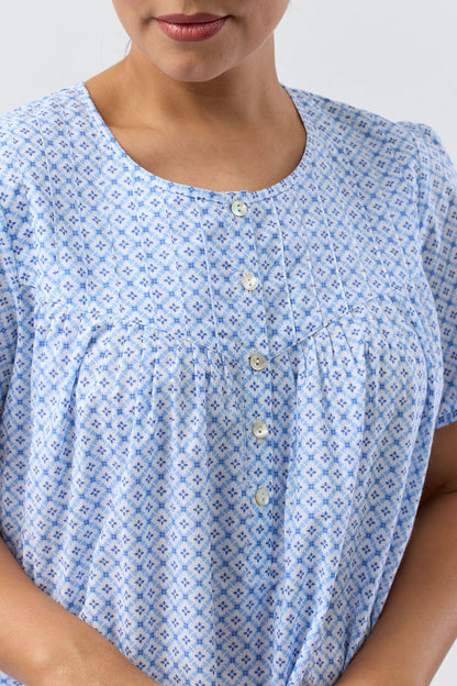 GEO NIGHTIE BLUE - SK713G5